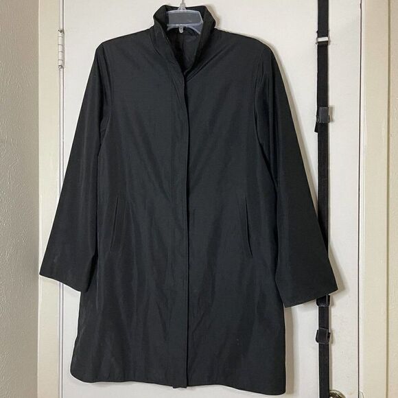 Vintage Fendi Made in Italy Black Trench coat with Pockets size XL - Picture 1 of 12